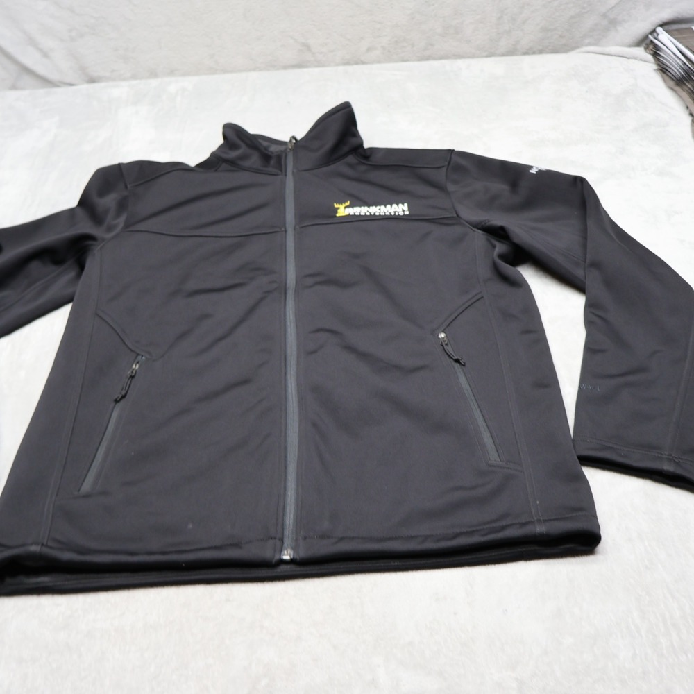 North Face Jacket Mens Large Black Ridgewall Softshell Wind Rain WindWall LOGO